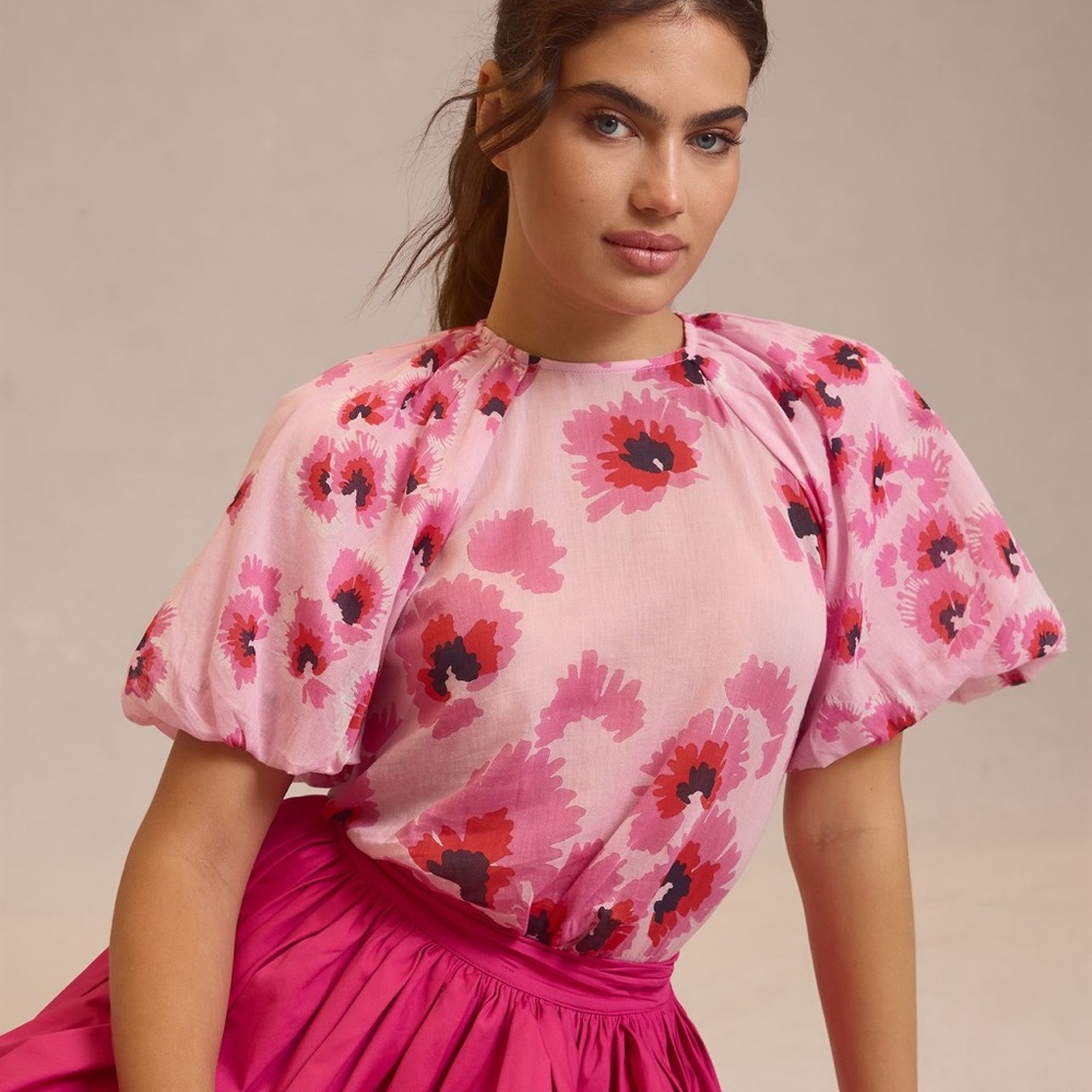 Banjanon Santos Blouse Pink floral